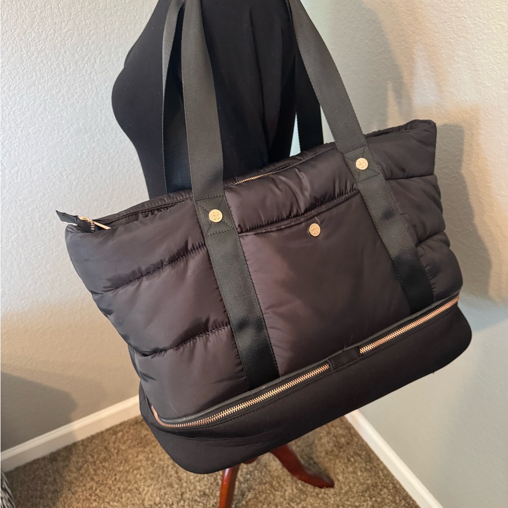 Sweaty Betty  Black Quilted Tote Bag